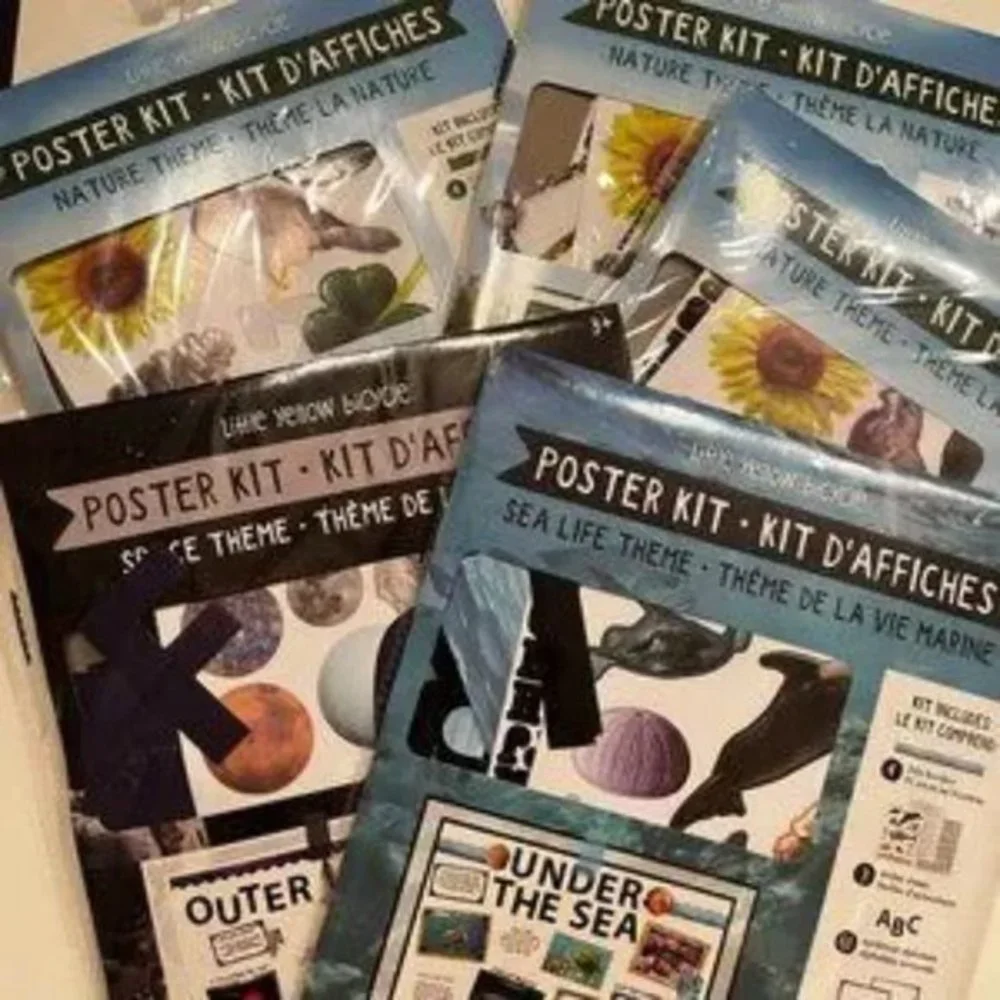 Poster Kits (5 Kits:  1 Space,  1 Sea Life,‎ and 3 Nature Themed  (new)
